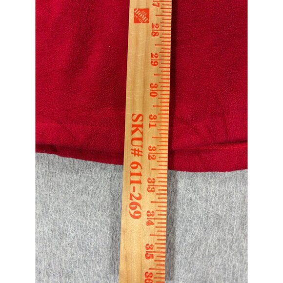 Indiana Hoosiers Stitched Logo Fleece 1/4 Zip Campus‎ Pullover (Men's Large) Red - Picture 10 of 11